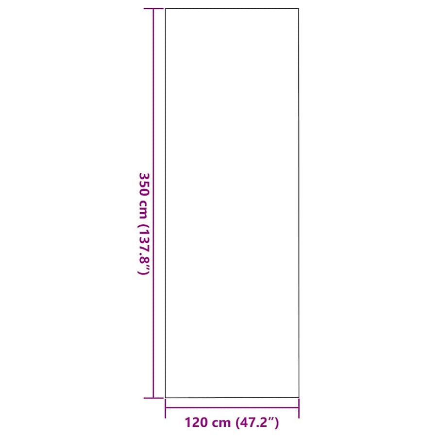 Deurmat Antraciet en Zwart 120 x 350 cm Polypropyleen en vinyl