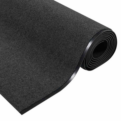 Deurmat Antraciet en Zwart 120 x 400 cm Polypropyleen en vinyl