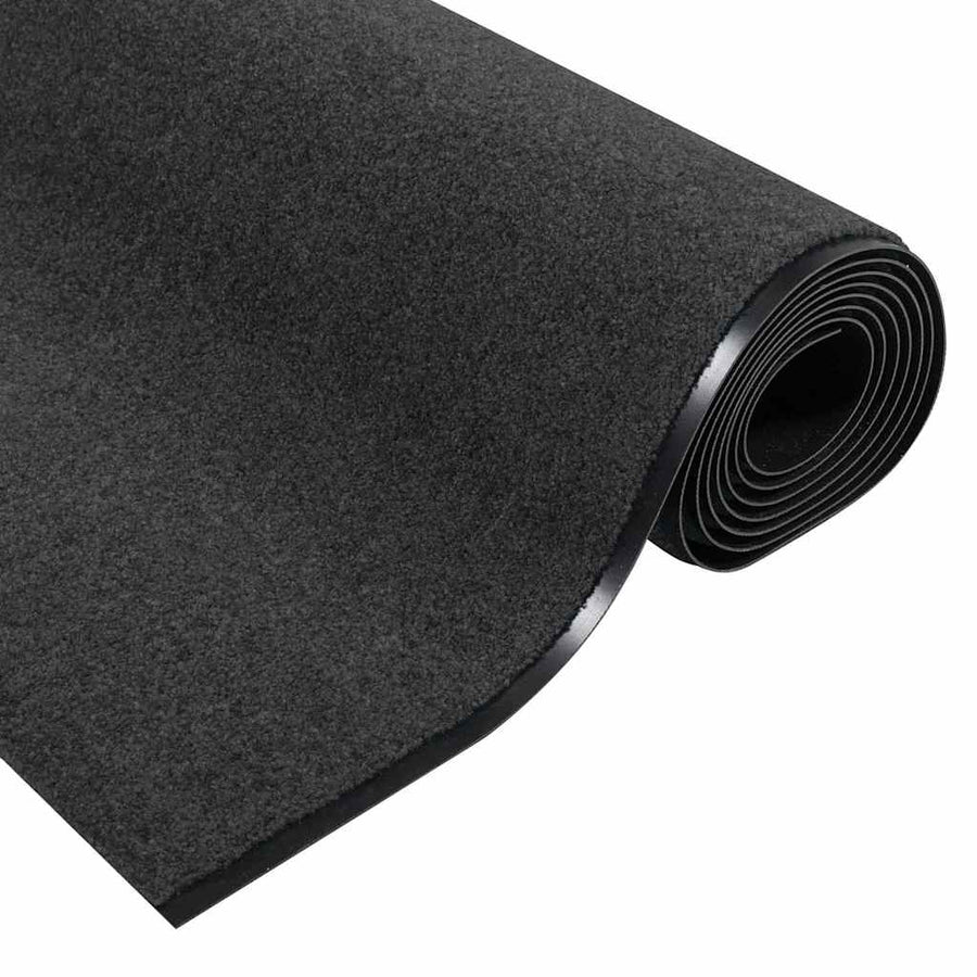 Deurmat Antraciet en Zwart 120 x 400 cm Polypropyleen en vinyl