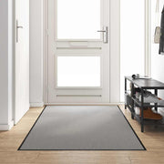 Deurmat 120x300 cm grijs zwart polypropyleen vinyl