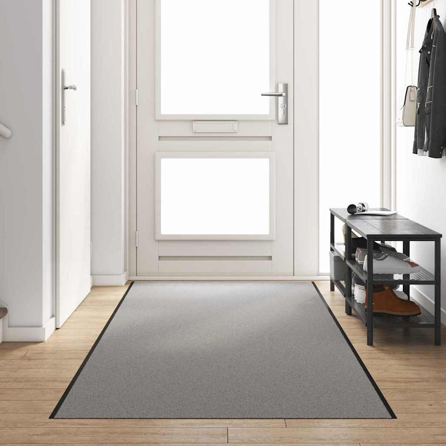 Deurmat Grijs en zwart 120 x 400 cm Polypropyleen en vinyl