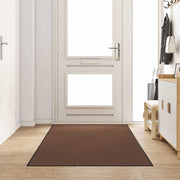 Deurmat 120x250 cm polypropyleen vinyl bruin zwart