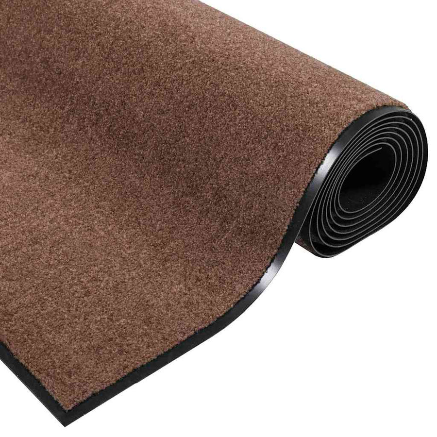 Deurmat Bruin en zwart 120 x 300 cm Polypropyleen en vinyl