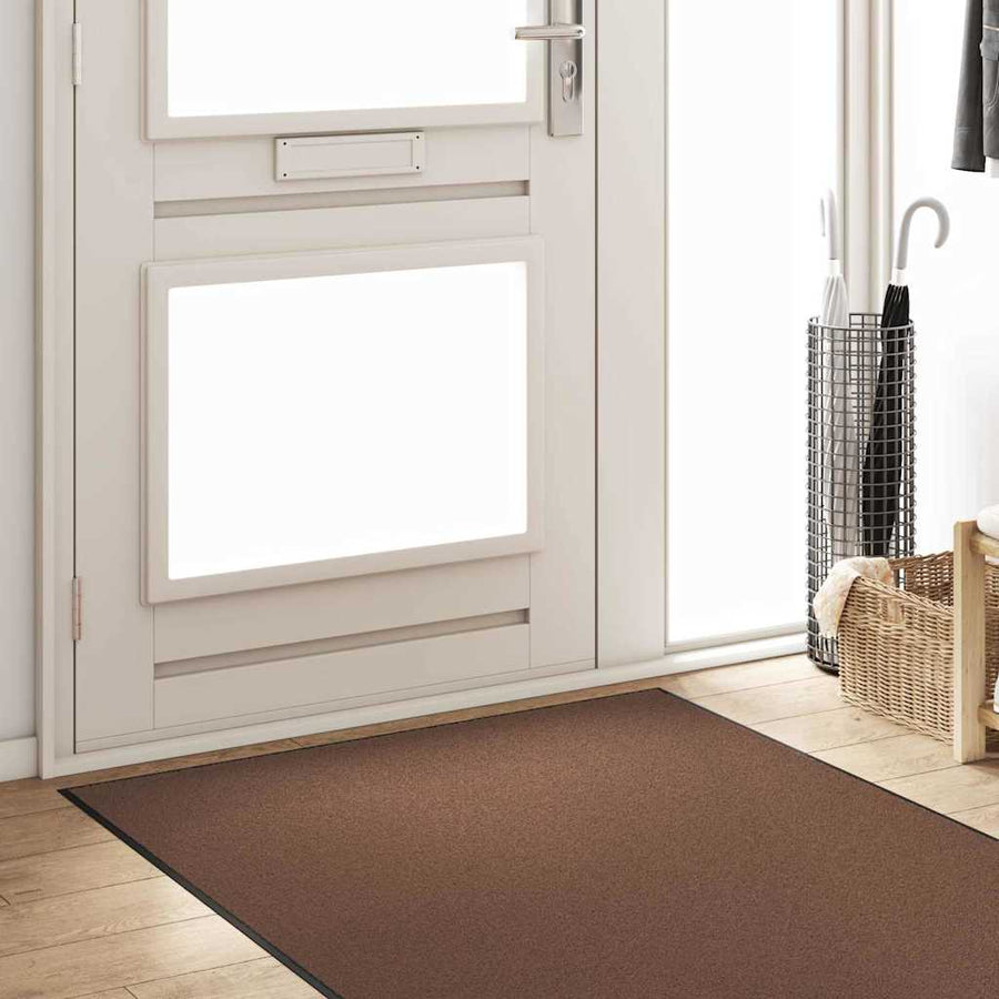 Deurmat Bruin en zwart 120 x 300 cm Polypropyleen en vinyl