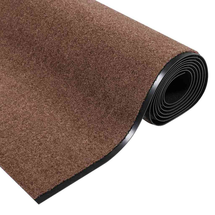 Deurmat Bruin en zwart 120 x 350 cm Polypropyleen en vinyl