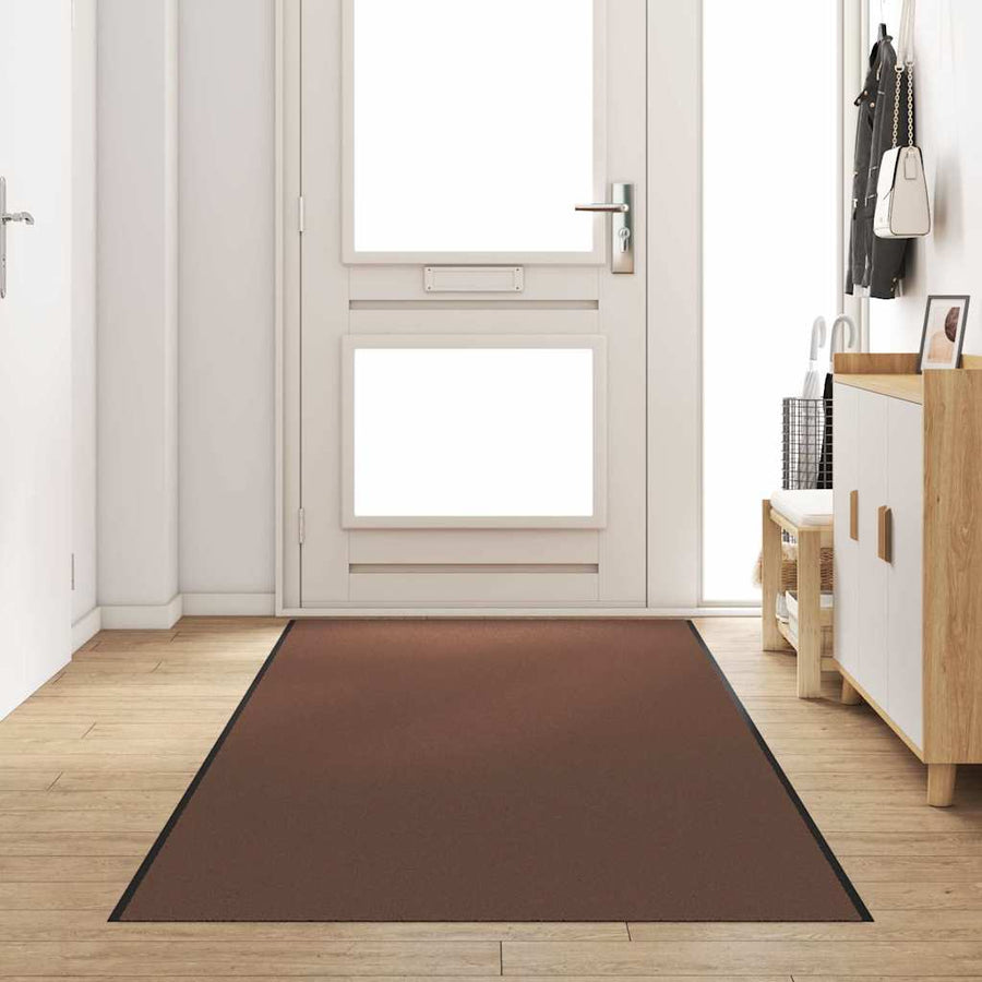 Deurmat Bruin en zwart 120 x 350 cm Polypropyleen en vinyl