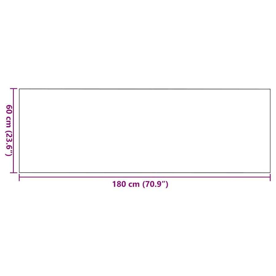 Deurmat En Zwart Polypropyleen En Vinyl 60 x 180 cm