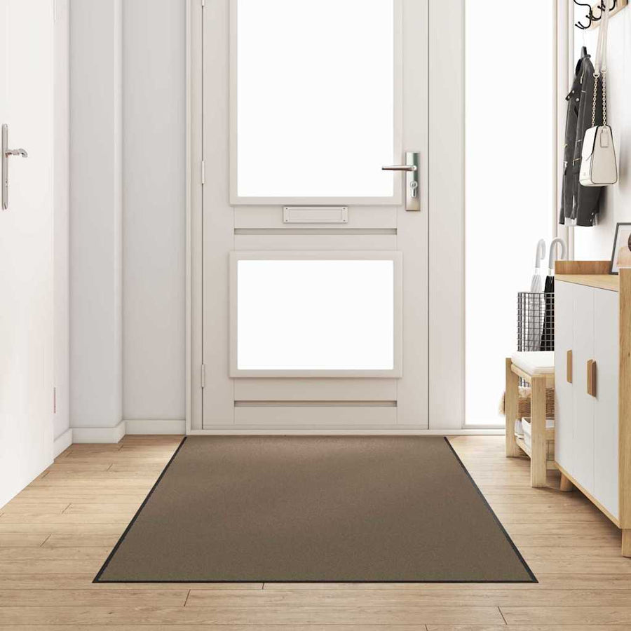 Deurmat Beige en zwart 120 x 250 cm Polypropyleen en vinyl