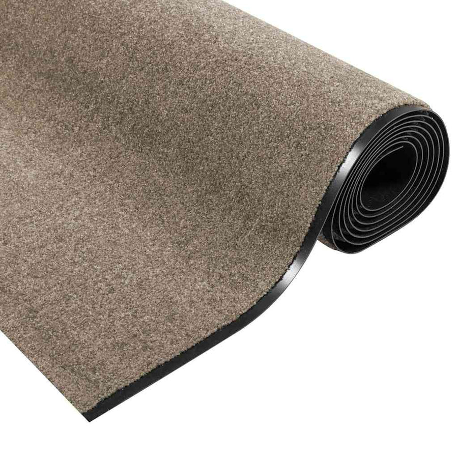 Deurmat Beige en zwart 120 x 350 cm Polypropyleen en vinyl