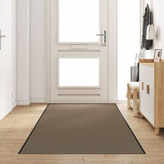 Deurmat 120x350 cm polypropyleen vinyl beige zwart