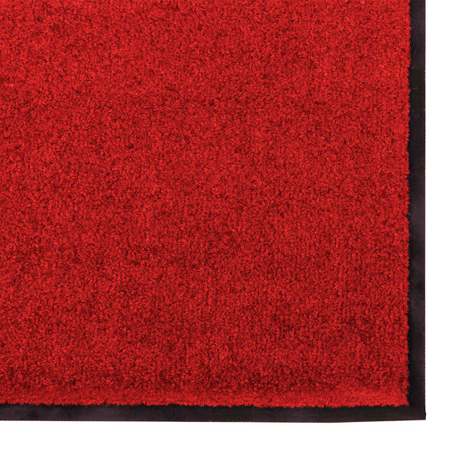Deurmat Rood en Zwart 120 x 300 cm Polypropyleen en vinyl