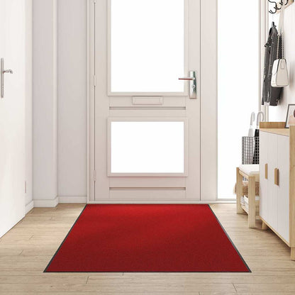 Deurmat Rood en Zwart 120 x 300 cm Polypropyleen en vinyl