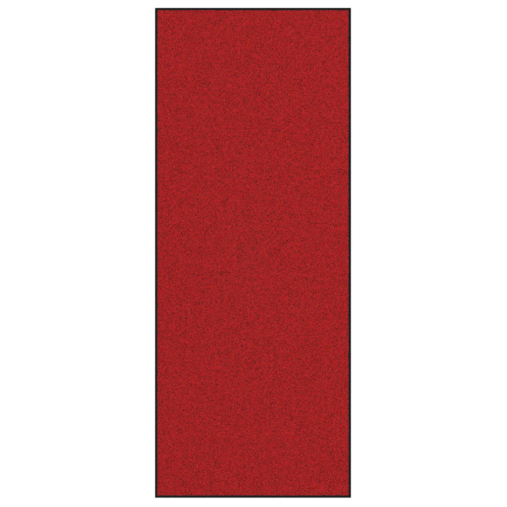 Deurmat Rood en Zwart 120 x 300 cm Polypropyleen en vinyl