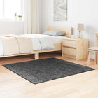 Vloerkleed shaggy donkergrijs 120x120 cm