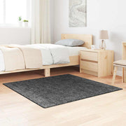 Vloerkleed shaggy donkergrijs 120x120 cm