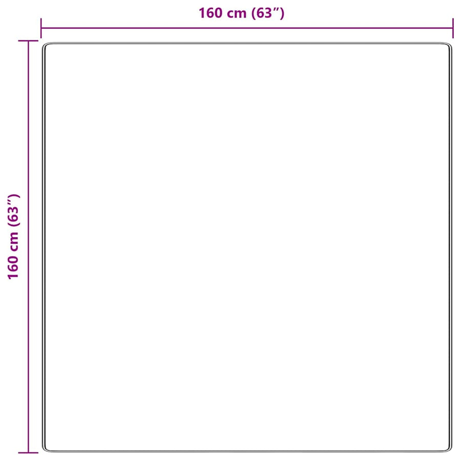 Antislip Shaggy Tapijt Donkergrijs 160 x 160 cm PP