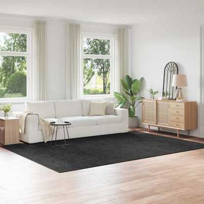 Antislip Shaggy Tapijt Donkergrijs 240 x 340 cm PP