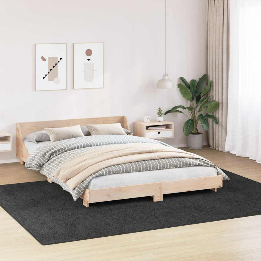 Antislip Shaggy Tapijt Donkergrijs 240 x 340 cm PP