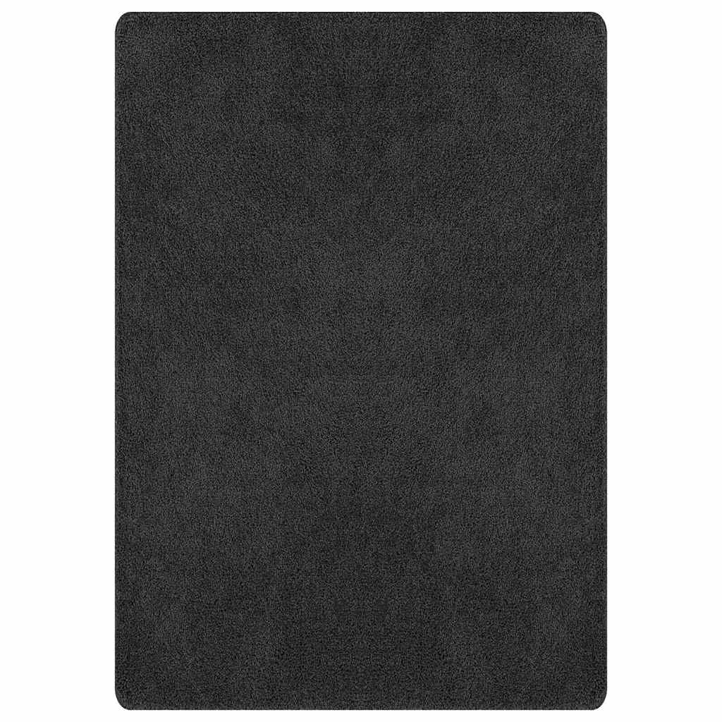 Antislip Shaggy Tapijt Donkergrijs 240 x 340 cm PP