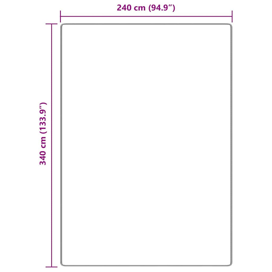 Antislip Shaggy Tapijt Crème 240 x 340 cm PP