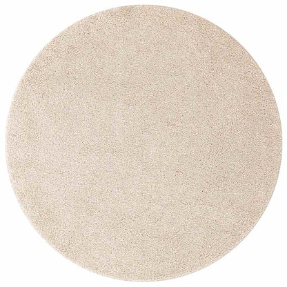 Antislip Shaggy Tapijt Crème 90 x 90 cm PP