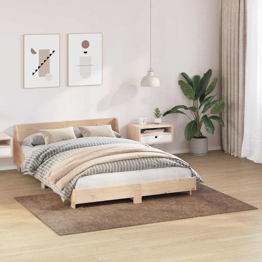 Antislip Shaggy Tapijt Bruin 140 x 200 cm PP