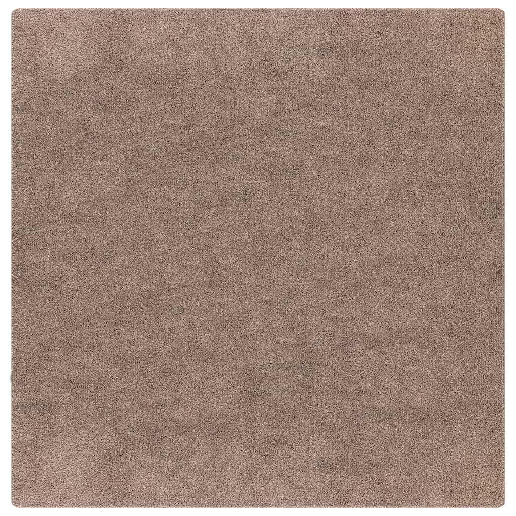 Antislip Shaggy Tapijt Bruin 160 x 160 cm PP