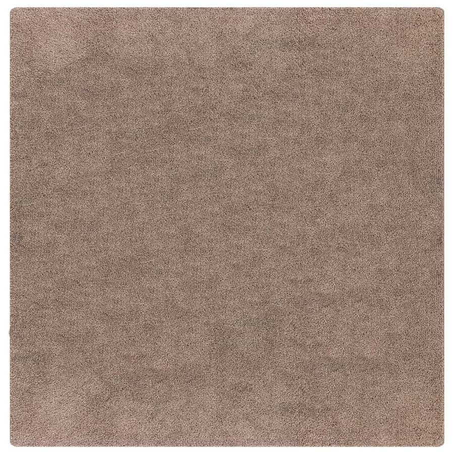 Antislip Shaggy Tapijt Bruin 160 x 160 cm PP