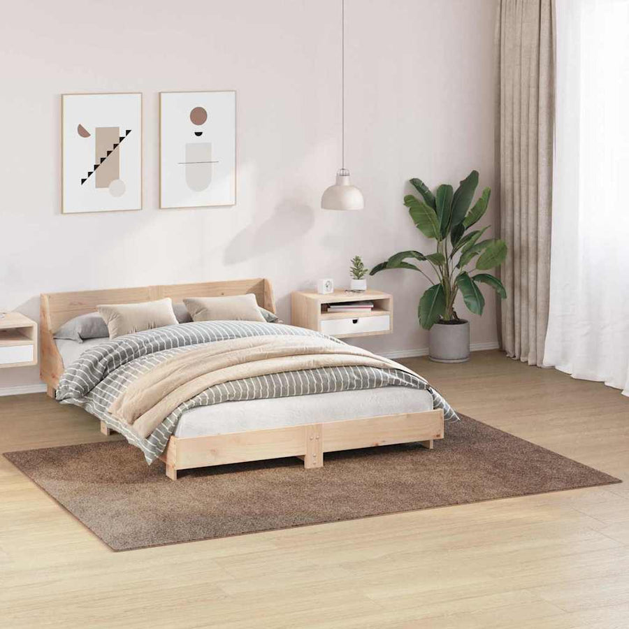 Antislip Shaggy Tapijt Bruin 160 x 230 cm PP