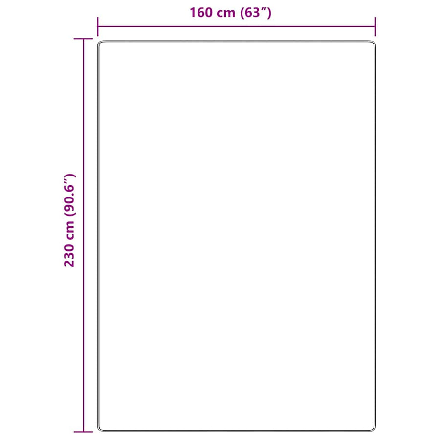 Antislip Shaggy Tapijt Bruin 160 x 230 cm PP