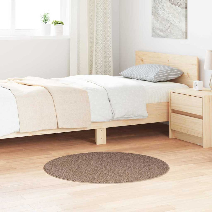 Antislip Shaggy Tapijt Bruin 90 x 90 cm PP