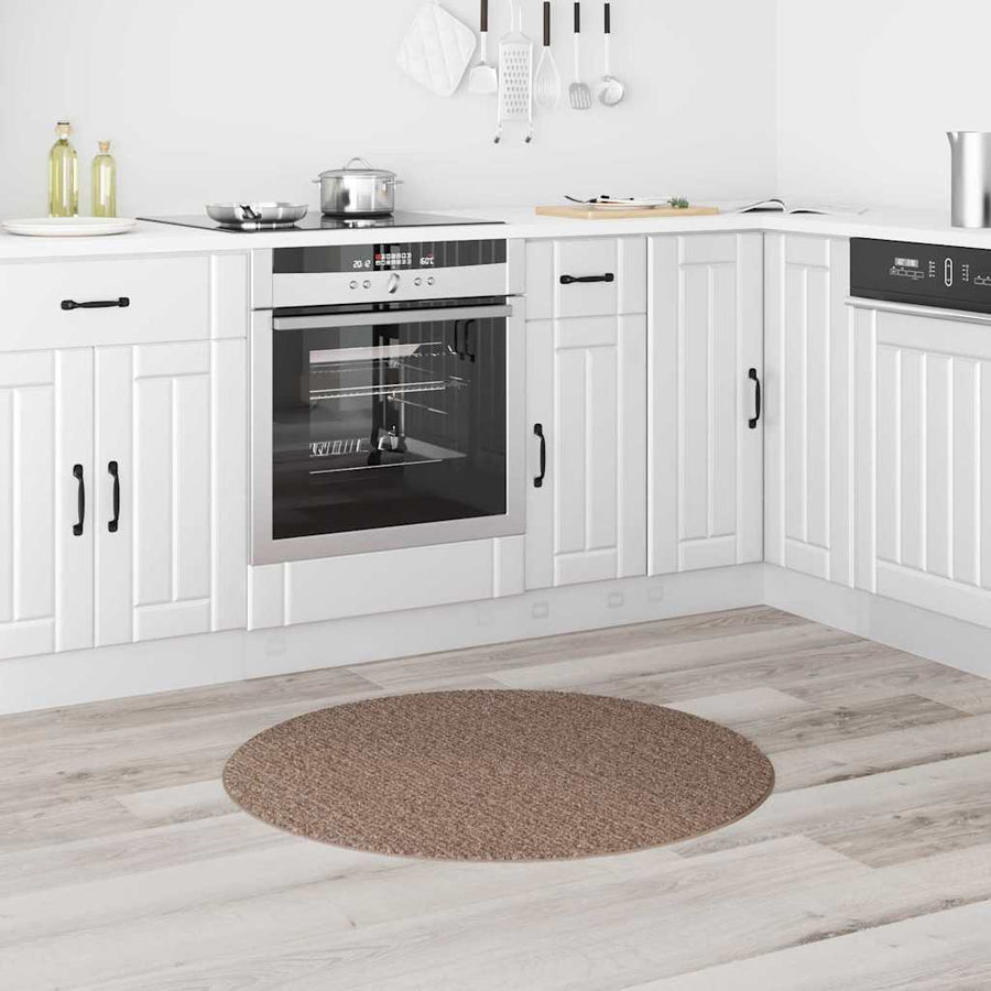 Antislip Shaggy Tapijt Bruin 90 x 90 cm PP