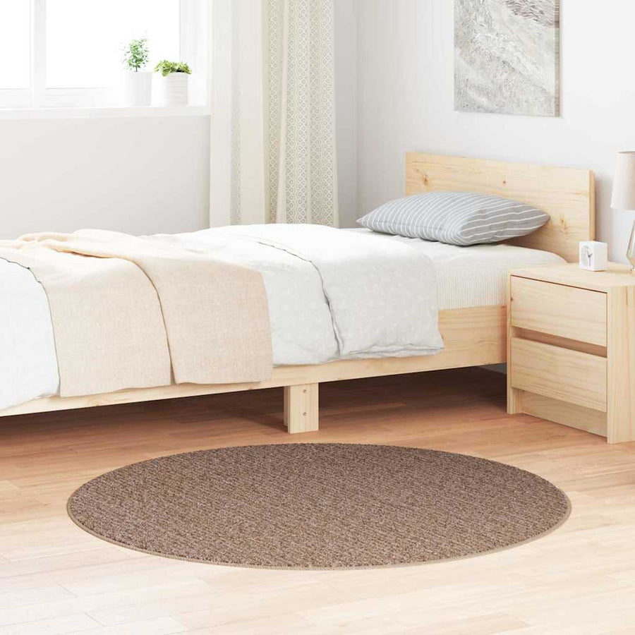 Antislip Shaggy Tapijt Bruin 120 x 120 cm PP