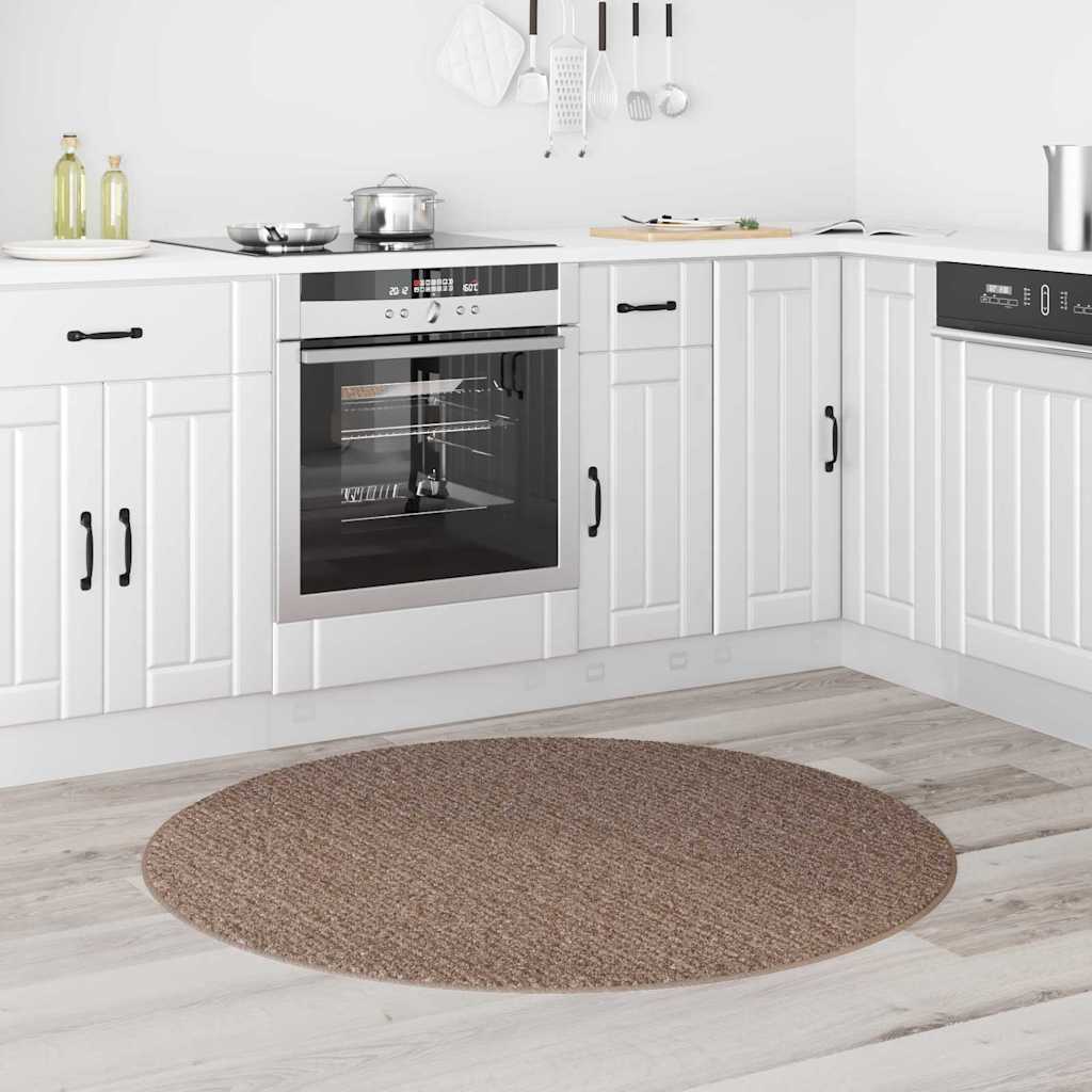 Antislip Shaggy Tapijt Bruin 120 x 120 cm PP