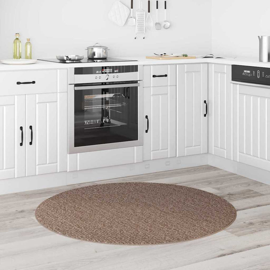 Antislip Shaggy Tapijt Bruin 120 x 120 cm PP
