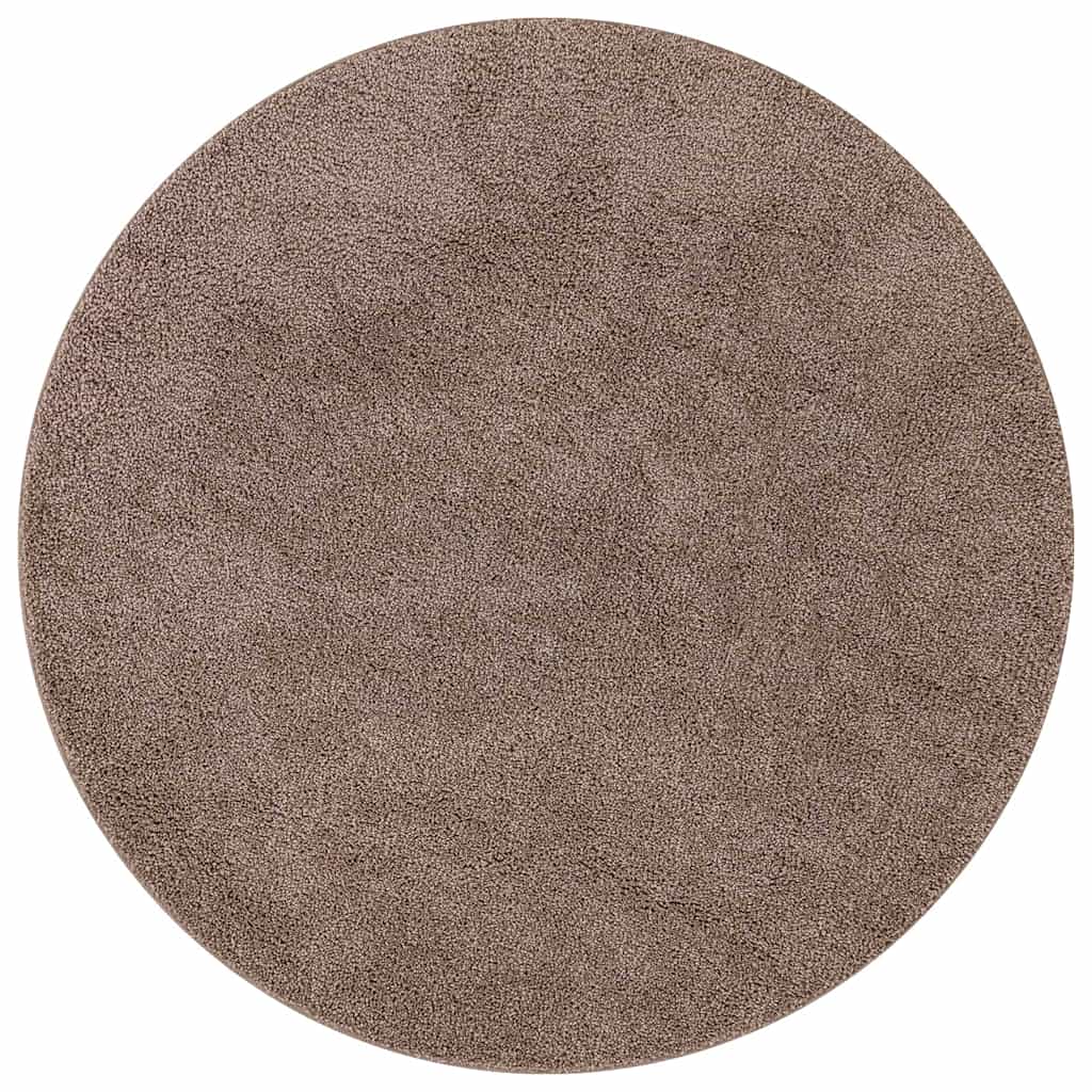 Antislip Shaggy Tapijt Bruin 120 x 120 cm PP