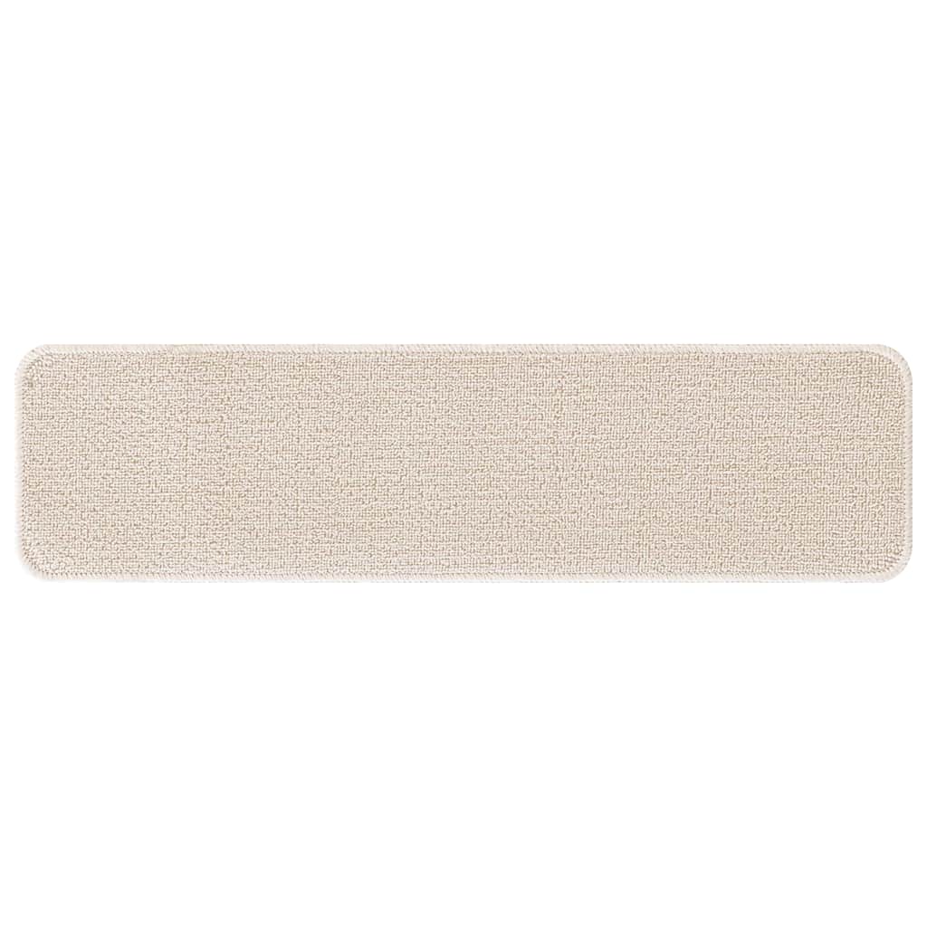 Antislip Trapmatten Rechthoekig 15 pcs Crème 75 x 20 cm PP