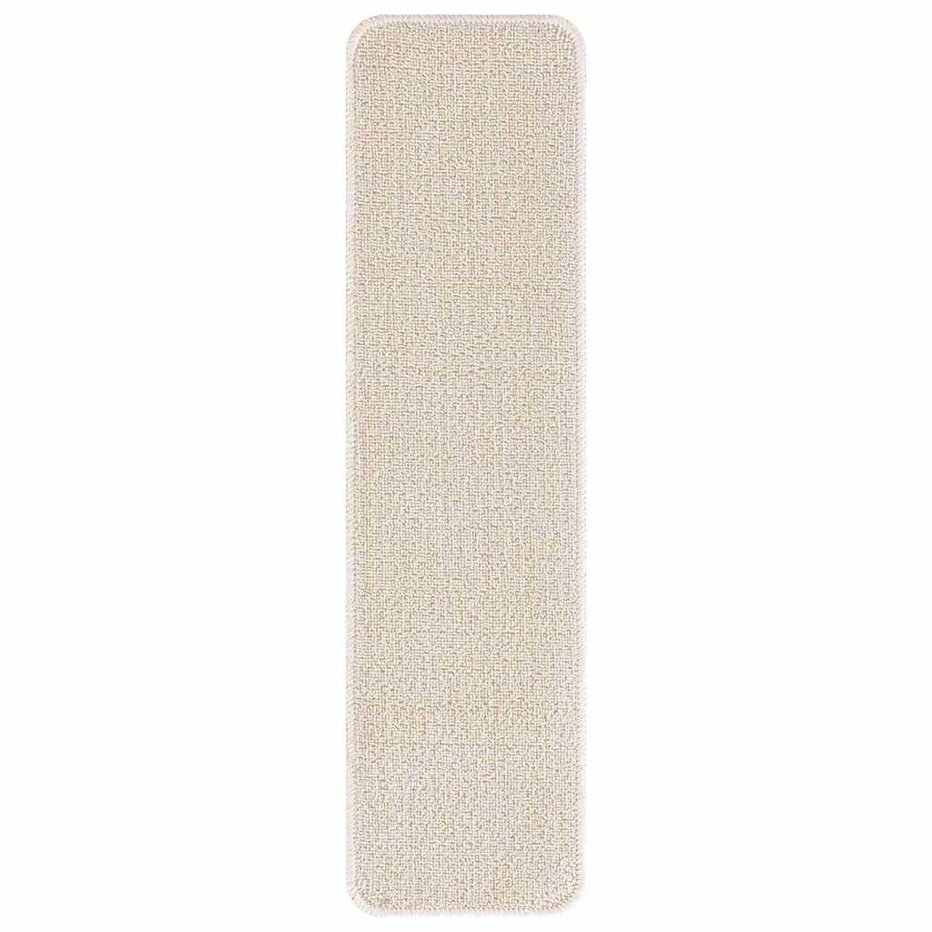 Antislip Trapmatten Rechthoekig 15 pcs Crème 75 x 20 cm PP