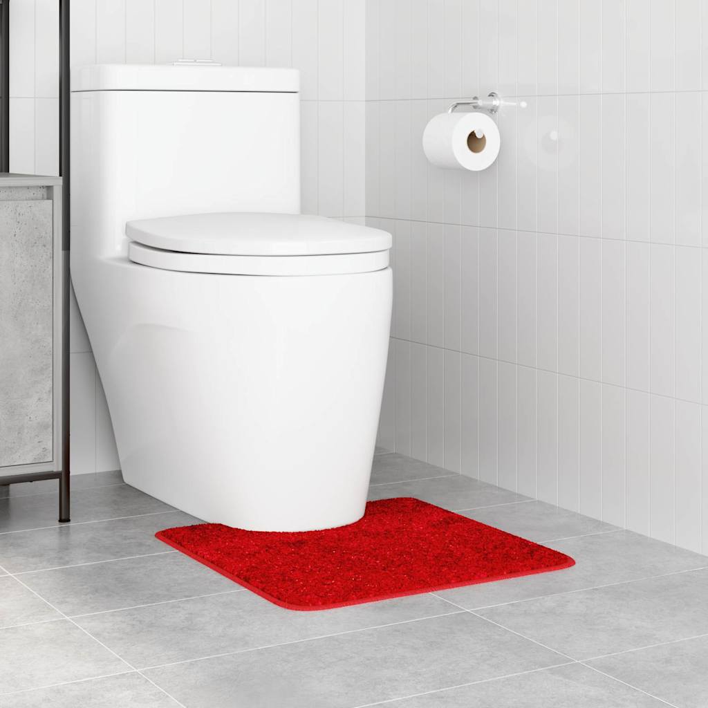 Antislip Badmat met Toilet Cut Rood 50 x 50 cm PP