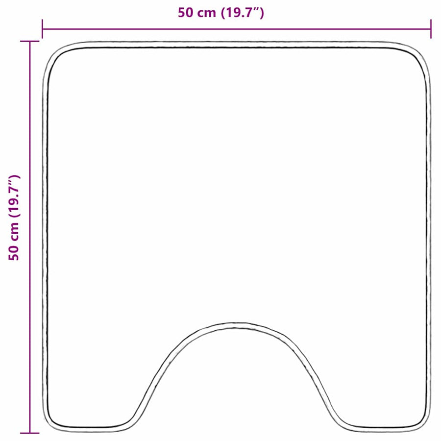Antislip Badmat met Toilet Cut Rood 50 x 50 cm PP