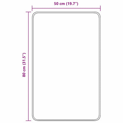 Antislip Badmat Bruin 50 x 80 cm PP