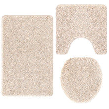 Antislip Badmat Set 3 pcs Crème PP