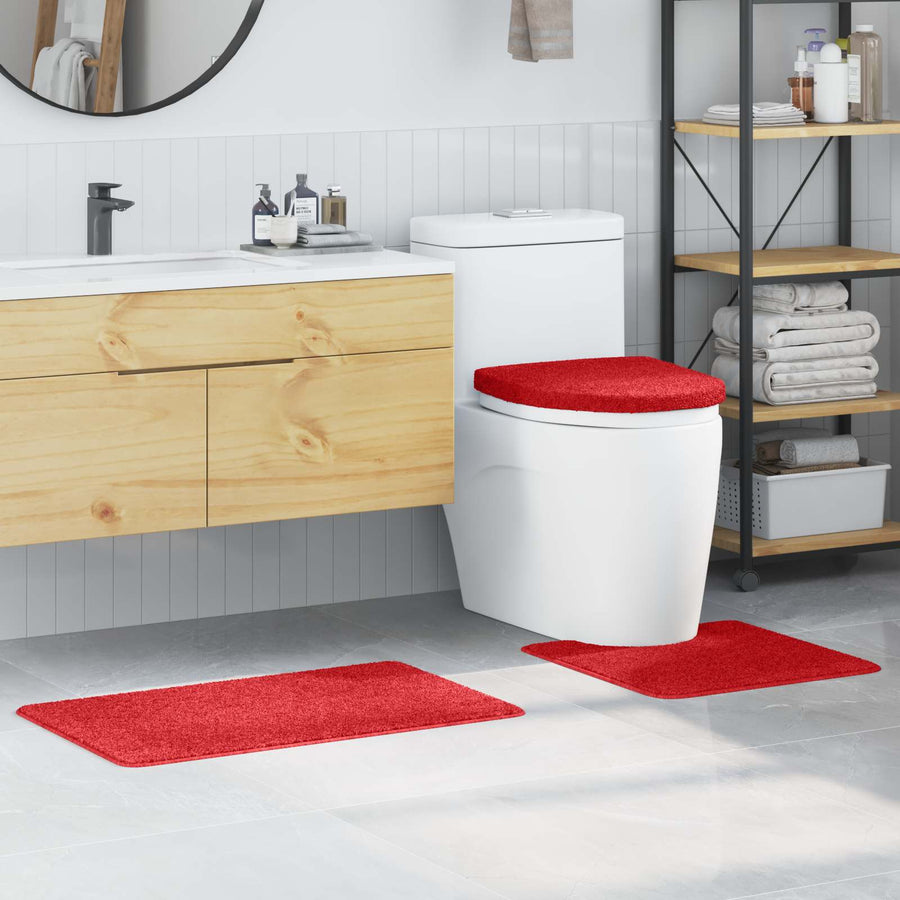 Antislip Badmat Set 3 pcs Rood PP