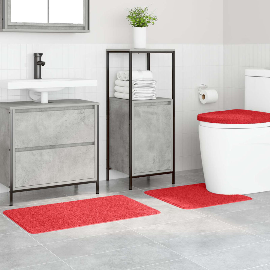 Antislip Badmat Set 3 pcs Rood PP