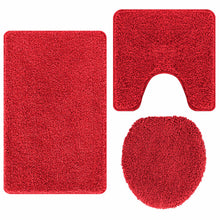 Antislip Badmat Set 3 pcs Rood PP