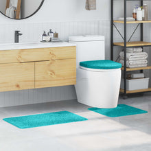 Antislip Badmat Set 3 pcs Turquoise PP