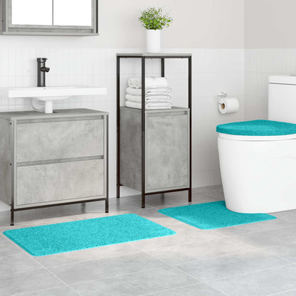 Antislip Badmat Set 3 pcs Turquoise PP