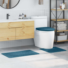 Antislip Badmat Set 3 pcs Blauw PP