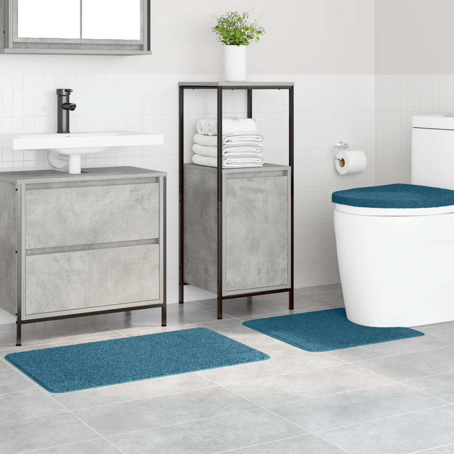 Antislip Badmat Set 3 pcs Blauw PP