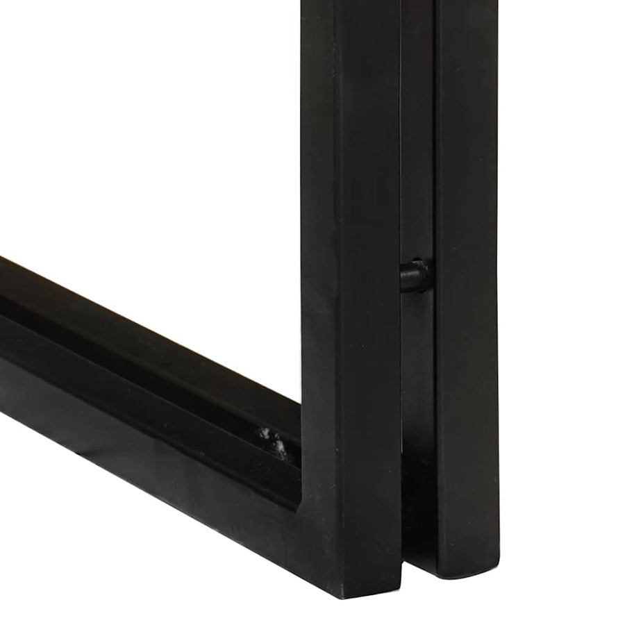 Eindtafels 3 pcs Bruin en zwart Massief acaciahout